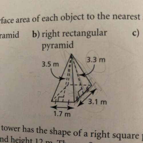 PLS HELP ME FIND THE SURFACE AREA FOR THIS