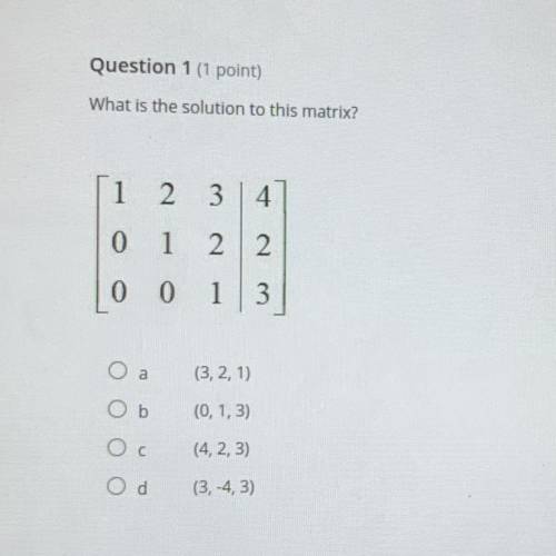 What is the solution to this matrix?