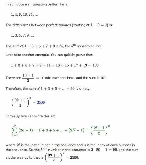 Find the sum of the arithmetic sequence 1,3,5,7, .. , 99.