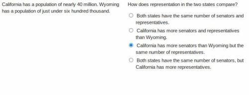California has a population of nearly 40 million. Wyoming has a population of just under six hundre