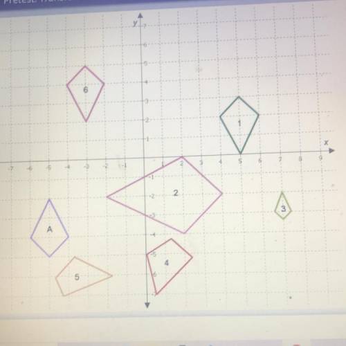 Identify the shapes that are similar to shape A and those that are not