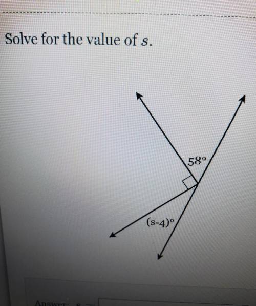 Solve for the value of S
