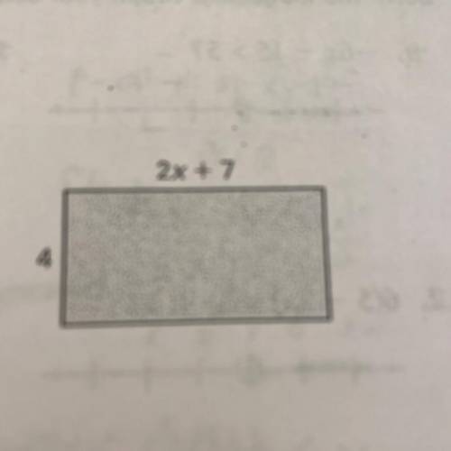 For what yalues of x is the area of the rectangle shown greater than
100 square units?