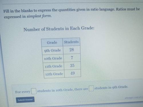 fill in the blanks to Express the quantities given in ratio language ratios must be expressed in si