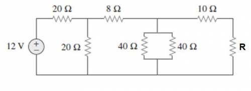 Consider the circuit shown in the figure. Determine (a) the current in the 40 Ω resistor on the rig