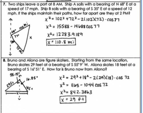 How I know how to draw the dotted lines in Trigonometry word problems? Here are 2 examples with ans