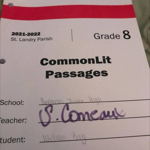 Grade 8 commonlit passages