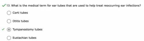 What is the medical term for ear tubes that are used to help treat reoccurring ear infections?