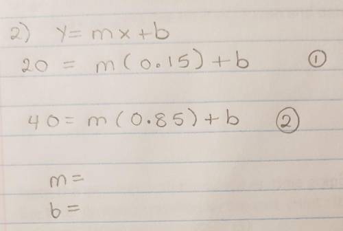 Please help me combine these two equations to find what m and b are.