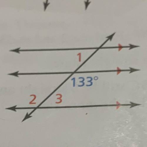 I need help finding the measure of angle one angle to an angle three
