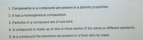 What are the characteristics of compounds?