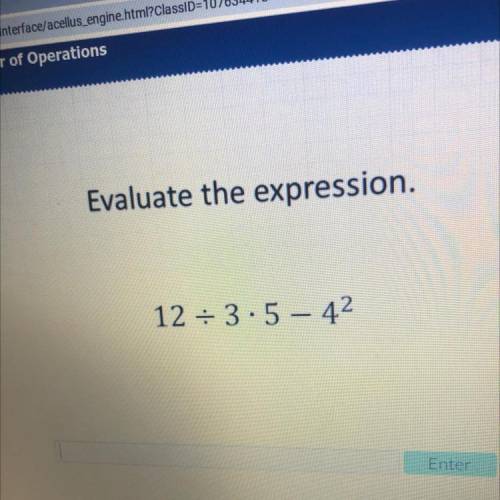 Evaluate the expression.
12 : 3.5 - 42