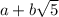 a + b \sqrt{5}