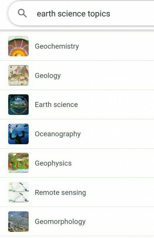 Identify the three main categories of science. Summarize the topic
studied in each category.