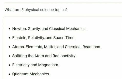 Identify the three main categories of science. Summarize the topic
studied in each category.