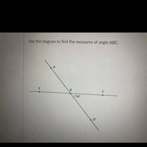 Use the diagram to find the measures of angle ABC.