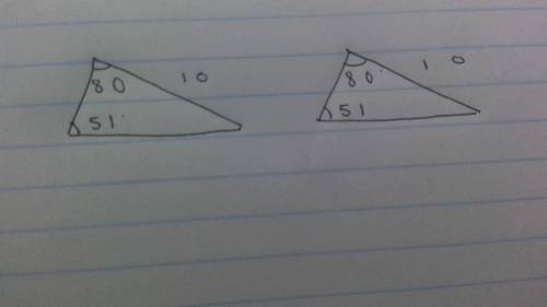 True or false!!!the triangle show below must be congruent