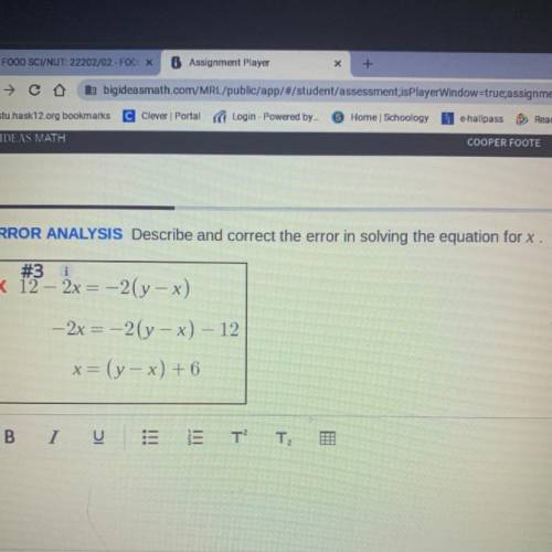 Describe and correct the error in solving the equation for X