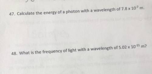 Calculate the photon and light wavelengths plz