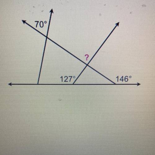 What is the measurement of the unknown angle?