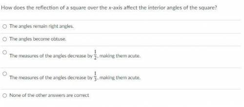 Try it! >:) How does the reflection of a square over the x-axis affect the interior angles of th