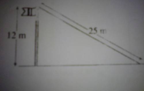A flagpole,12m high is supported by a guy rope 25m long . Find the angle the rope makes With the gr
