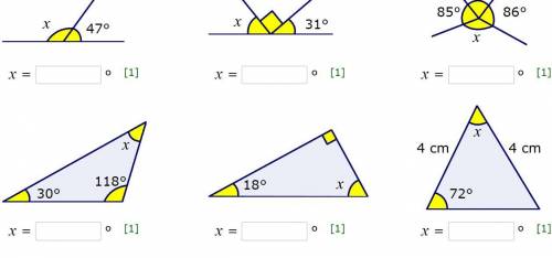Hello! can you please, help me by finding some missing angles.

the Question will be attached down