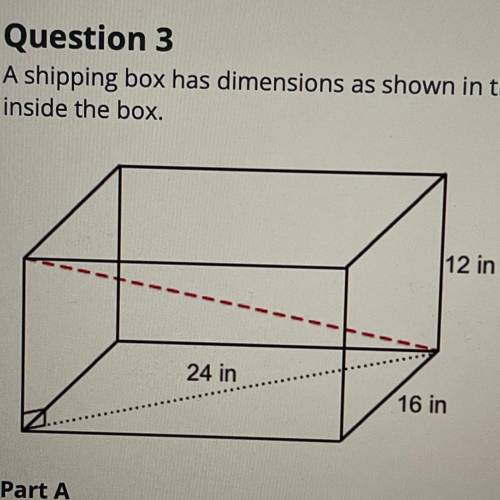Use complete sentences to explain the process you would use to find the volume of the shipping box.