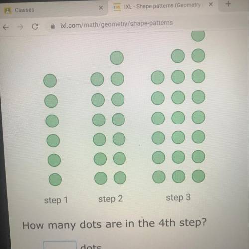 How many dots are in the 4 step