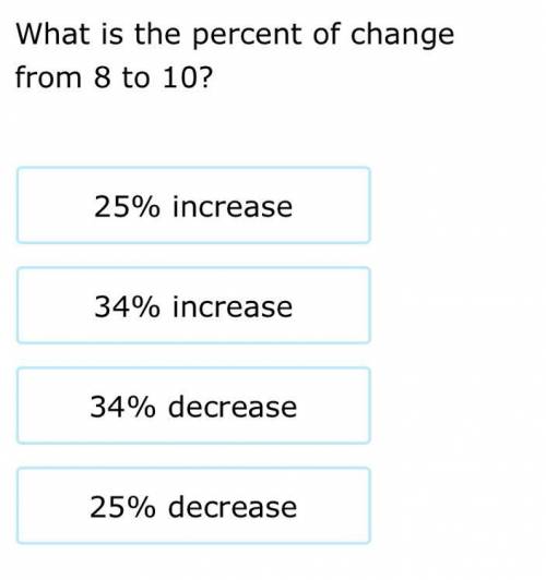 Qual é a porcentagem de mudança de 8 para 10?