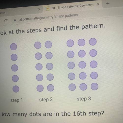 How many dots are in the 16th step