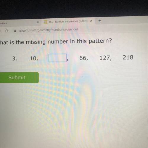 What is the missing number in this pattern