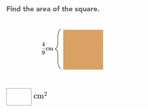 Find the area of the square.