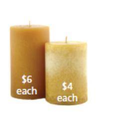 You sell small and large candles at a craft fair. You collect $144 selling a total of 28 candles. H