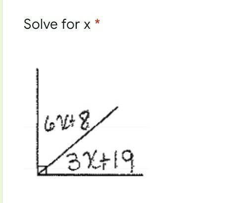 Solve for x 6x+8 3x+19 Your answer