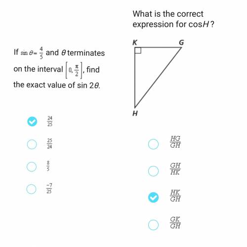 Are these questions correct? (Two different questions)