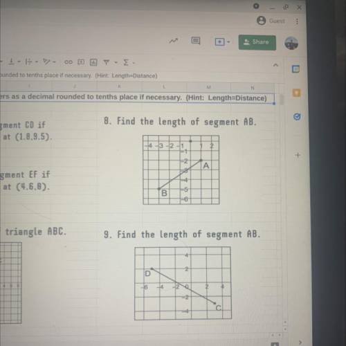 Find the length of segment AB