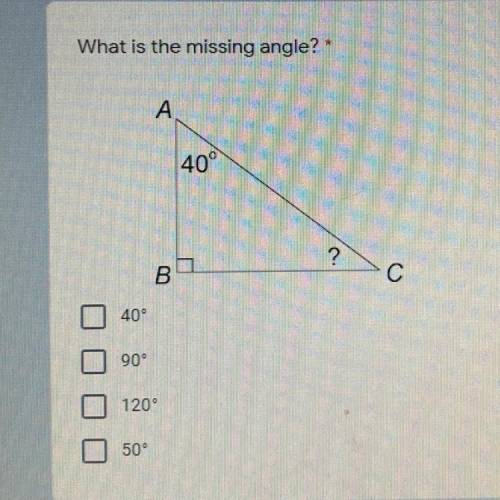 What is the missing angle?
(Pre-cal)