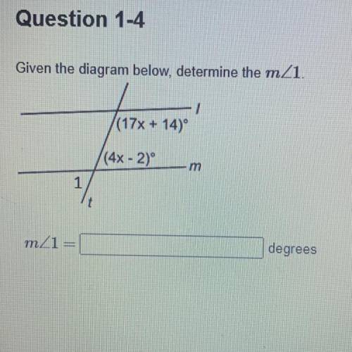 Given the diagram below, determine the mZ1.
mZ1 =
degrees