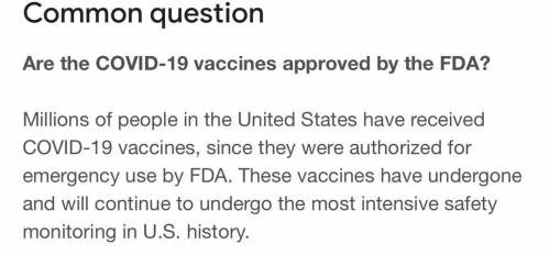 Is there a fda approved vaccine for the coronavirus disease