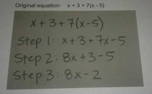 WILL GIVE BRAINLIST what step did this student do wrong? circle the step in solving for x that was
