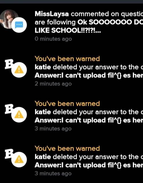 Katie stop giving me warnings ⚠️ im just playing around yall people don't even take joke these days