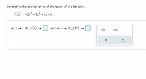 Determine the end behavior of the graph of the function.