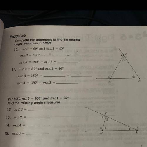 I need help with 12,13,14 and 15 please