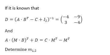 I need help with a theoric problem related with matrix