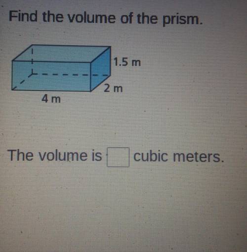 Find the Volume of the prism.
