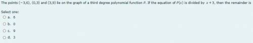 What is the remainder of this polynomial function?