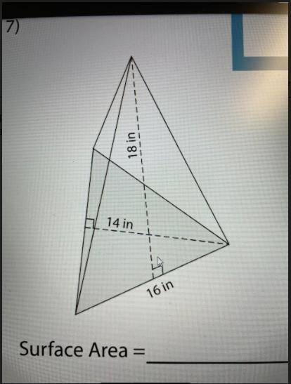 What is the surface are of this Triangular Pyramid?