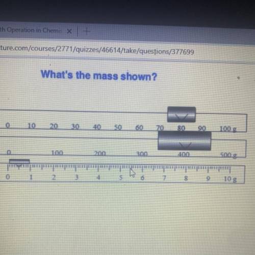 What's the mass shown?