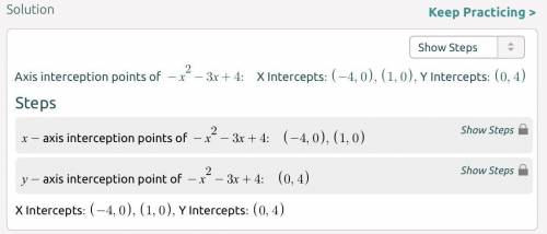 Consider the quadratic function f(x)
x2 – 3x + 4.